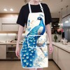 FUSTMW Peacock Aprons for Women with Pockets Peacock Gifts for