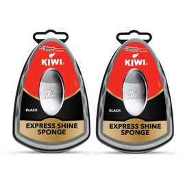Desirou's kiwi express shoe shiner Sponge BLACK Pack of 2.