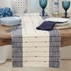 Saro Lifestyle Thin Stripe Table Runner, Navy Blue, 16"x72"