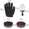 QWORK® 4 Pcs Big and Small Holes Hair Sponge Brush