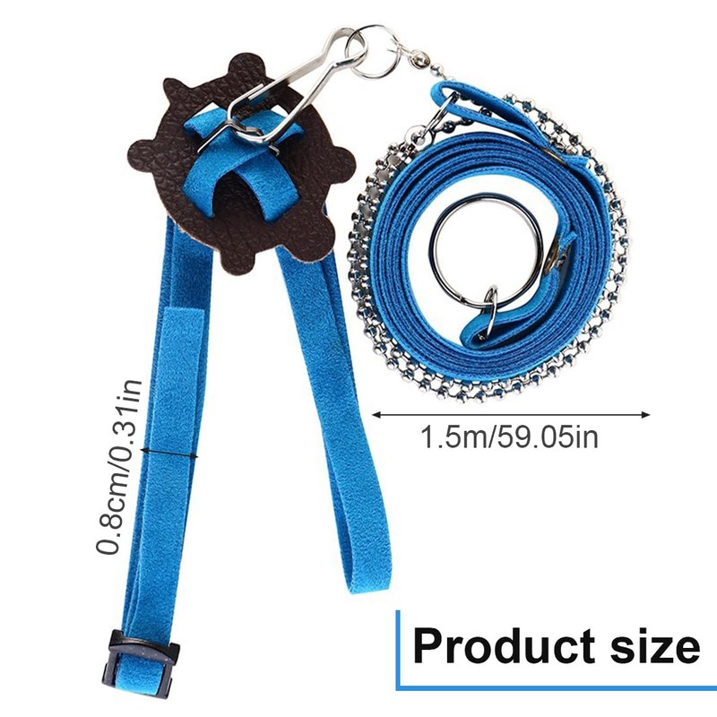 EIHI 1 Piece Leather Harness Strap for Turtles, Adjustable Small