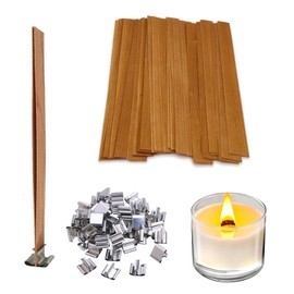 100 Pcs Wood Wicks, Thicken Wooden Candle Wicks for Candle Making