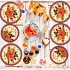 USUKUSI 60 Pcs Thanksgiving Paper Plates, One-Time Turkey Platter for