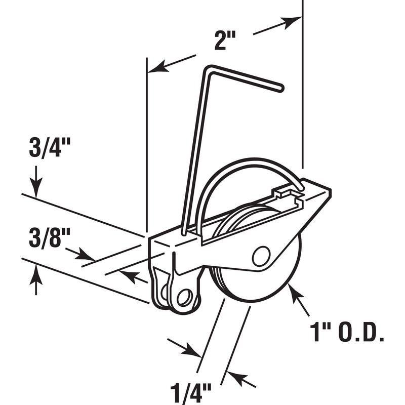 Prime-Line MP541 Screen Door Spring Tension Roller, 1 In. Nylon