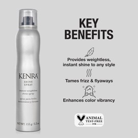 Kenra Shine Spray | Instant Weightless Shine Hairspray | Tames Frizz & Flyaways | Enhances Color Vibrancy | Lightweight, No Hold | All Hair Types | 5.5 oz