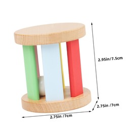 Gatuida Wooden Roller for Babies Montessori Grasping Educational for Newborns and Infants Sensory Development Early Learning Musical Instrument