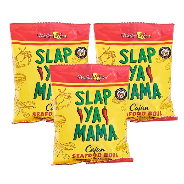 Slap Ya Mama Cajun Seafood Boil Seasoning for Crawfish, Crab and Shrimp, No MSG and Kosher, 1 Pound (Pack of 3)