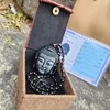 Buddhist Obsidian Buddha Pendant Necklace Gift Full Set