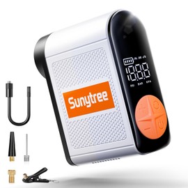 Sunytree Air Pump, Bicycle, European Design Award Winner & High Performance Innovation, Electric Air Pump, Motorcycle, Car, Multi-Purpose, Compatible with French, English, American, Ball Needle Valve