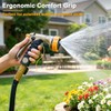 FANHAO Metal Garden Hose Nozzle Heavy Duty, Rear Trigger Water