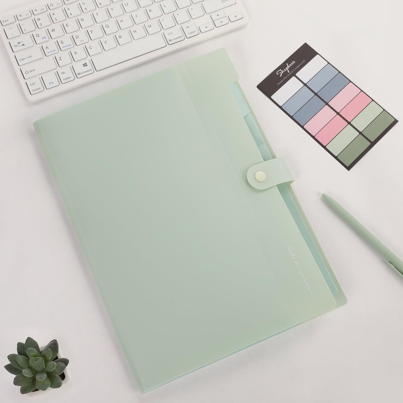 SKYDUE Expanding File A4, Document Folder with 8 Compartments, A4