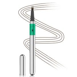 Microblading Eyebrow Pen - Waterproof Eye Brow Pen with 4-Fork-Tip Liquid Brow Pens for Natural Looking Defined Eyebrows (Brown)