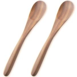 Nagao Sao Wood Demitasse Spoons, 4.8 inches (12.2 cm), Set of 2, Wooden