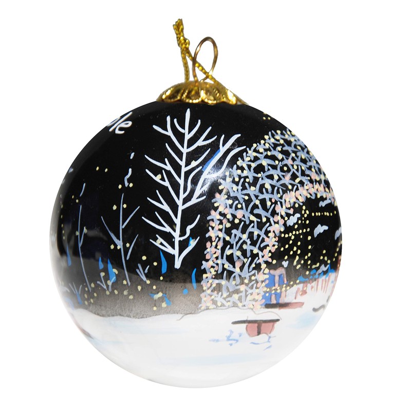 Art Studio Company Hand Painted Glass Christmas Ornament - Arch