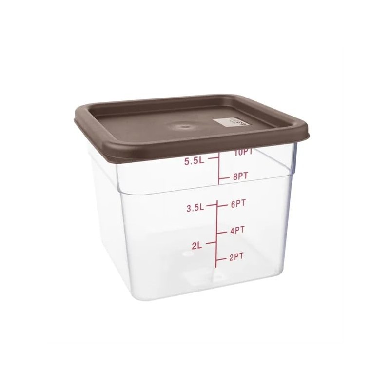 Hygiplas Square Brown Lid to fit - Medium 5.5/7Ltr