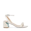 Betsey Johnson Women's Tina Heeled Sandal, Ivory, 8.5