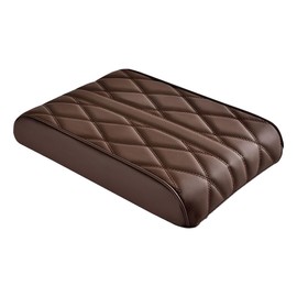 Car Center Console Cover Pad, Leather Auto Console Arm Rest Cover, Waterproof Car Armrest Seat Box Cushion Protector, Car Memory Foam Armrest Pillow for Honda Nissan Toyota and Most Cars (Coffee)