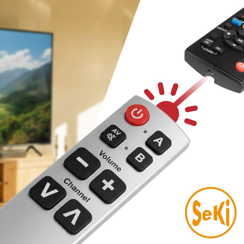 Seki Medium Learning Universal TV Remote Silver