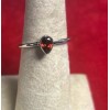Natural Creations Sterling silver stackable ring size 6 Faceted Garnet