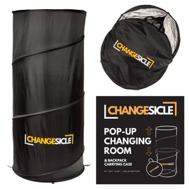 CHANGESICLE Pop Up Changing Tent with Floor for Beach, Car & School Sports – Collapsible Portable Privacy Tent for Camping – Tall, Waterproof, Foldable, Compact Dressing Room Tube