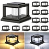 FOLKSMATE Solar Post Cap Lights 12 Pack, 2 Lighting Modes