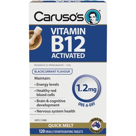 Caruso's Vitamin B12 Activated 120 Quick Melt Tablets