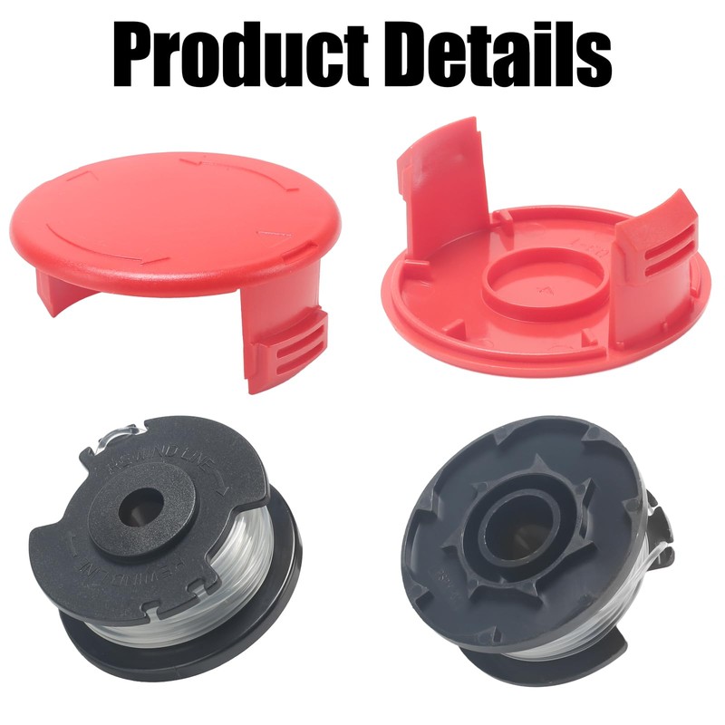 COEWUR Replacement Thread Spool with Trimmer Cover Grass Trimmer Thread