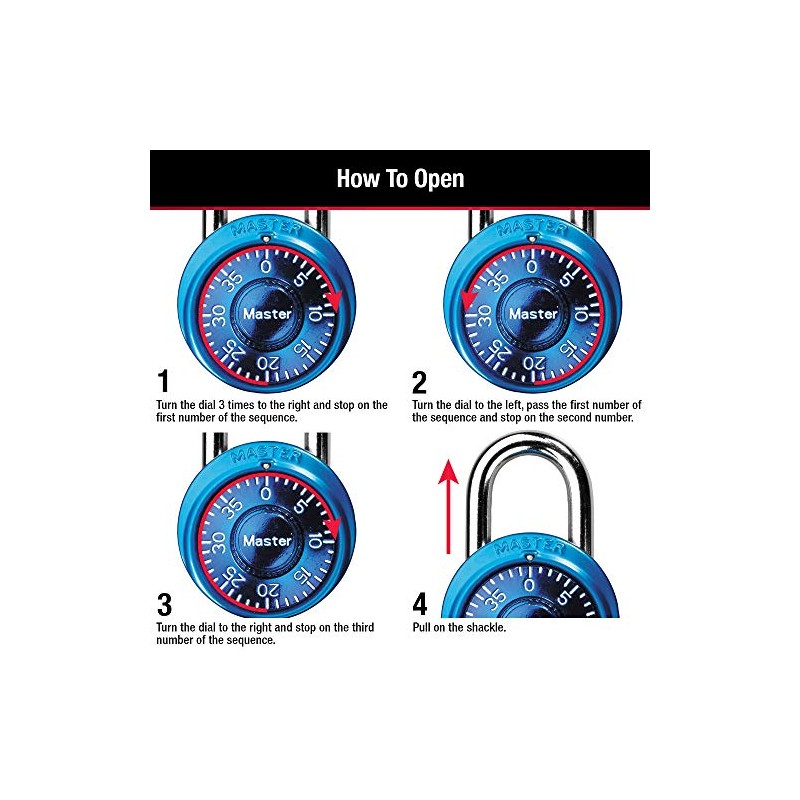 Master Lock 1533TRI - Candado de combinación