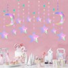 Iridescent Star-Moon Party-Decorations Garland - 12pcs Euphoria Galaxy Twinkle Little