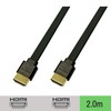 Small Flat Type HDMI Cable, 6.8 ft (2.0 m), Supports