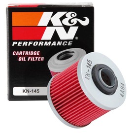 K&N KN-145 - Filtro de Aceite para Motocicleta de Alto Rendimiento para Yamaha, Negro
