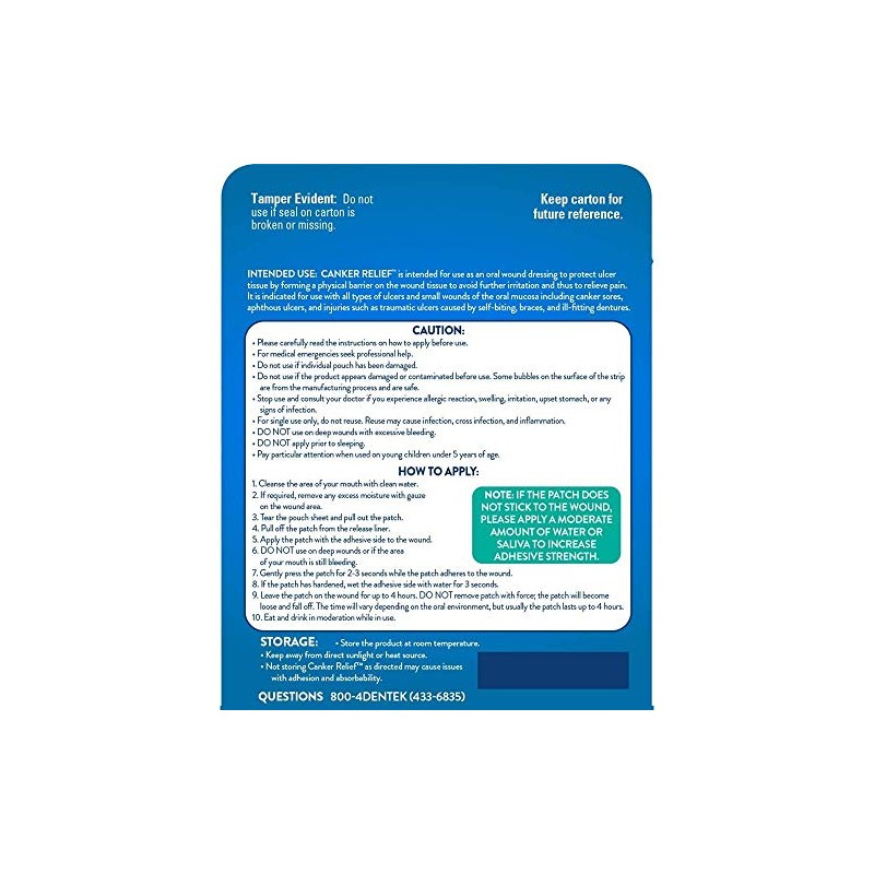 Canker Cover Patches, 6 Count Per Box by DenTek Oral