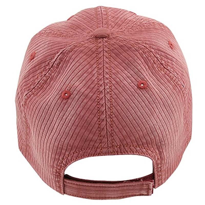 MG Low Profile Pine Stripe Cotton Washed Cap - Maroon