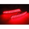 2x Red Lens Rear Bumper Reflector LED Fog Tail Stop