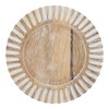 Occasion Gallery Natural Mango Wood Ribbed Wooden Fine Dining Holiday