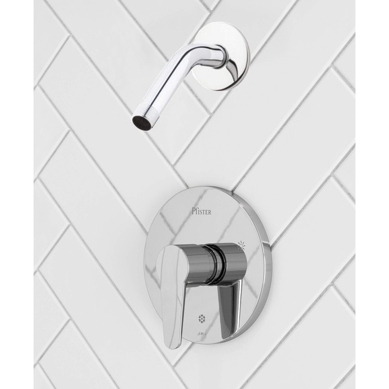 Pfister R890600 Pfirst Modern 1-Handle Shower Trim Only Less Showerhead,