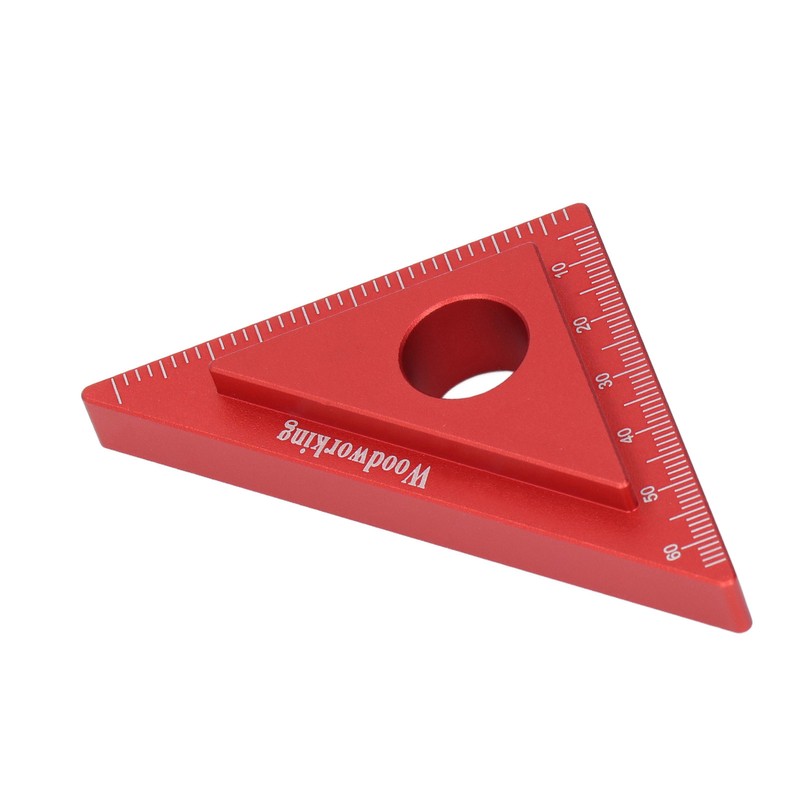 45/90 Degree Aluminum Alloy Angle Ruler High Accuracy DIY Woodworking