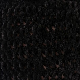 Tagetes Velvet Chenille Yarn (100 gr 132 yds x 2) 264 yds Baby Blanket Yarn, Amigurumi Yarn, Crochet and Knitting Yarn, Super Bulky, Soft, Chunky Yarn (Black)