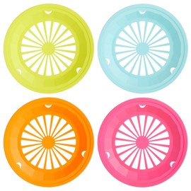 Juvale 20 Pack 10 inch Reusable Plastic Paper Plate Holders, Heavy Duty Picnic Supplies, Holds 9" Party Plates, 4 Colors