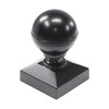 Plum Fittings 2" x 2" Square Black Aluminum Ball Post