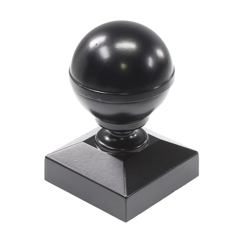 Plum Fittings 2" x 2" Square Black Aluminum Ball Post