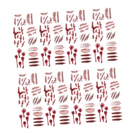 Baluue 60sheets Stickers Realistic Scar for Spooky Parties Easy to Apply Decorative Body Art for Face and Skin Fun Designs