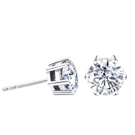 Tianyu Gems FBA Mens Women Small 0.5ct 1.0ct Plated 18k Thick Gold Moissanite Studs Earrings 925 Sterling Silver for WomenColor: 1.0ct stud earrings 925 sterling silver