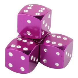 TOMALL Aluminium Alloy Valve Caps Cube Style Tyre for Car Motorcycle Bicycle Purple 4 Pieces