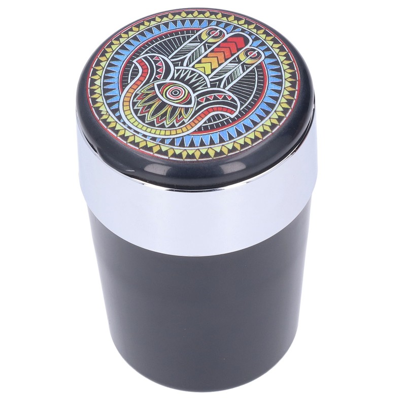 Car Ashtray Smokeless Blue LED Ashtray Cup Holder with Double