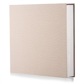 HoneyTolly Light Beige Photo Album Self Adhesive Scrapbook Album for 4×6 Photos/Pictures DIY Linen Cover Album 15 Sheets/30 Blank Pages for Family Wedding, Birthday, Christmas, Anniversary