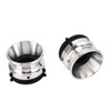1 Pair Nab Hub Adapter Silver Aluminum Alloy ABS Universal
