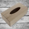 Cube Wooden Tissue Box with Sliding Bottom | 14.5 x