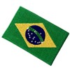 Brazil Flag Crest Brazilian Stick Applique Embroidered Iron On/Sew On