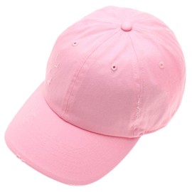 MIRMARU Gorra de béisbol de perfil bajo vintage de algodón con correa ajustable., Rosado claro, Talla única